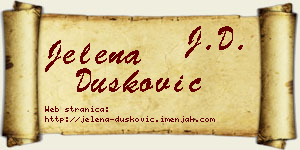 Jelena Dušković vizit kartica